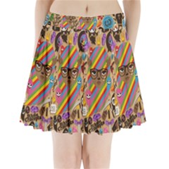 Background Images Colorful Bright Pleated Mini Skirt by Simbadda