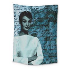 Audrey Hepburn Medium Tapestry by Valentinaart