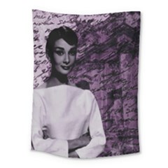 Audrey Hepburn Medium Tapestry by Valentinaart