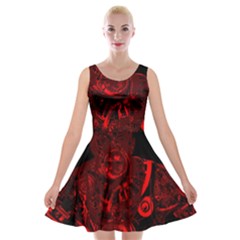 Warrior - Red Velvet Skater Dress by Valentinaart