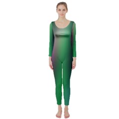 Course Gradient Color Pattern Long Sleeve Catsuit by Simbadda
