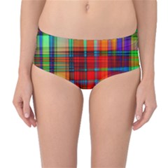 Abstract Color Background Form Mid-waist Bikini Bottoms by Simbadda