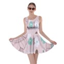 Background Texture Flowers Leaves Buds Skater Dress View1