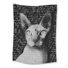 Sphynx Cat Medium Tapestry by Valentinaart