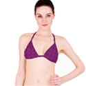 Pattern Plaid Geometric Red Blue Bikini Top View1