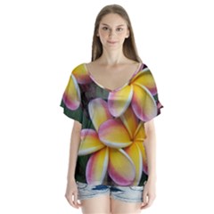 Premier Mix Flower Flutter Sleeve Top by alohaA