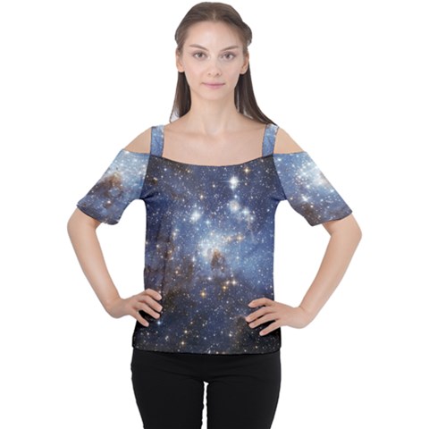 Large Magellanic Cloud Women s Cutout Shoulder Tee by SpaceShop