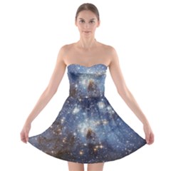 Large Magellanic Cloud Strapless Bra Top Dress by SpaceShop