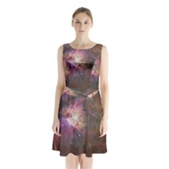 Orion Nebula Sleeveless Chiffon Waist Tie Dress by SpaceShop