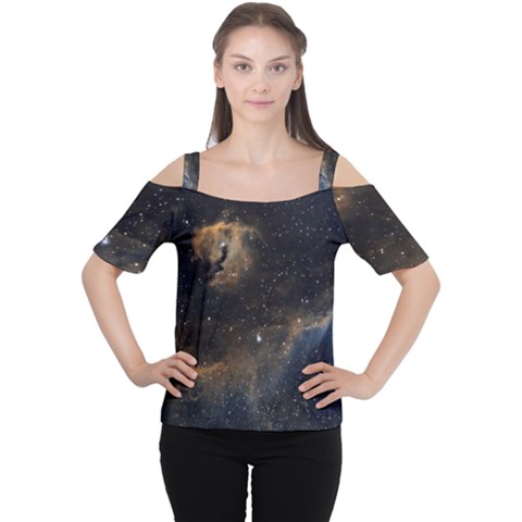 Seagull Nebula Women s Cutout Shoulder Tee by SpaceShop