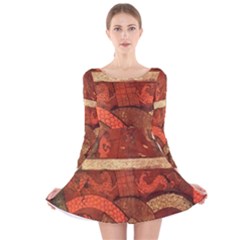 Works From The Local Long Sleeve Velvet Skater Dress by Simbadda