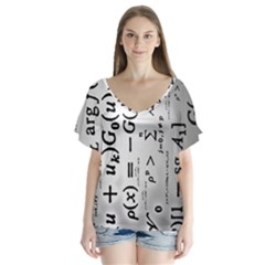 Science Formulas Flutter Sleeve Top by Simbadda