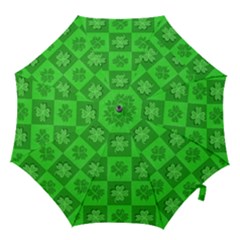 Fabric Shamrocks Clovers Hook Handle Umbrellas (large) by Simbadda