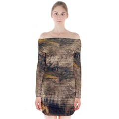Vintage Eagle  Long Sleeve Off Shoulder Dress by Valentinaart
