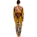 Symbols On Gradient Background Embossed OnePiece Jumpsuit (Ladies)  View2