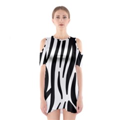 Seamless Zebra A Completely Zebra Skin Background Pattern Shoulder Cutout One Piece by Amaryn4rt