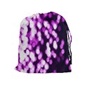 Bokeh Background In Purple Color Drawstring Pouches (Extra Large) View1