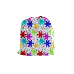 Snowflake Pattern Repeated Drawstring Pouches (medium)  by Amaryn4rt