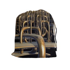 Fractal Image Of Copper Pipes Drawstring Pouches (extra Large) by Amaryn4rt
