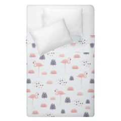 Cute Flamingos And  Leaves Pattern Duvet Cover Double Side (single Size) by TastefulDesigns