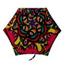 A Seamless Crazy Face Doodle Pattern Mini Folding Umbrellas View1