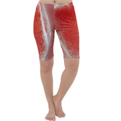 Red Pepper And Bubbles Cropped Leggings  by Amaryn4rt