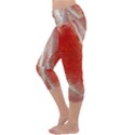 Red Pepper And Bubbles Capri Yoga Leggings View2