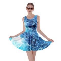 Fractal Occean Waves Artistic Background Skater Dress by Amaryn4rt
