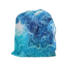 Fractal Occean Waves Artistic Background Drawstring Pouches (extra Large) by Amaryn4rt