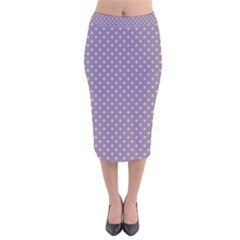 Polka Dots Velvet Midi Pencil Skirt by Valentinaart