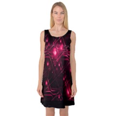 Picture Of Love In Magenta Declaration Of Love Sleeveless Satin Nightdress by Simbadda