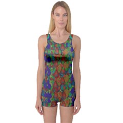 Sea Of Mermaids One Piece Boyleg Swimsuit by pepitasart