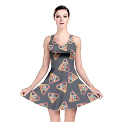 Gray Billiards Flat Pattern Reversible Skater Dress by CoolDesigns