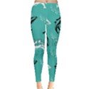 Turquoise Pattern Dolphins Leggings View1