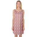 Red Medical Pills Over White Pattern Sleeveless Satin Nightdress View1