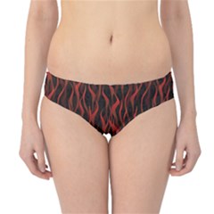 Dark Red Flame Hell Fire Seamless Hipster Bikini Bottom by CoolDesigns