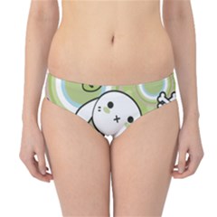 Green Pattern With Doodle Kawaii Hipster Bikini Bottom by CoolDesigns