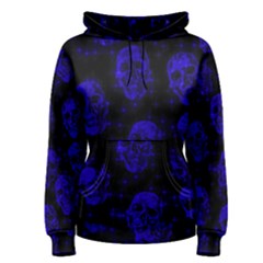Sparkling Glitter Skulls Blue Women s Pullover Hoodie by ImpressiveMoments