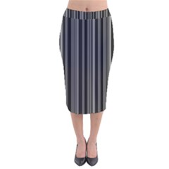 Lines Velvet Midi Pencil Skirt by Valentinaart