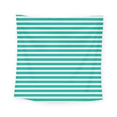 Horizontal Stripes Green Teal Square Tapestry (small) by Mariart