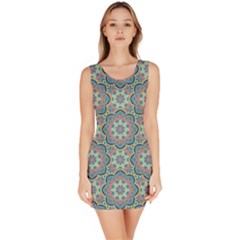 Decorative Ornamental Geometric Pattern Sleeveless Bodycon Dress by TastefulDesigns