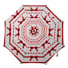 Ribbon Red Line Hook Handle Umbrellas (small) by Mariart