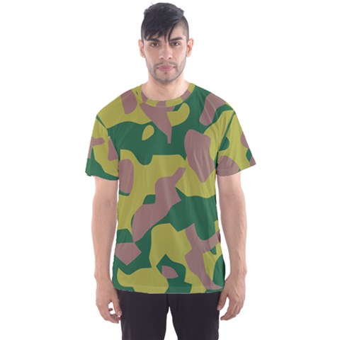 Camouflage Green Yellow Brown Men s Sport Mesh Tee by Mariart