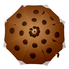 Cookie Chocolate Biscuit Brown Hook Handle Umbrellas (medium) by Mariart