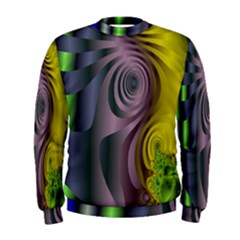 Fractal In Purple Gold And Green Men s Sweatshirt by Simbadda