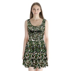 Camouflaged Seamless Pattern Abstract Split Back Mini Dress  by Nexatart