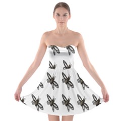 Insect Animals Pattern Strapless Bra Top Dress by Nexatart