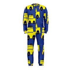 A Fun Cartoon Taxi Cab Tiling Pattern Onepiece Jumpsuit (kids) by Nexatart