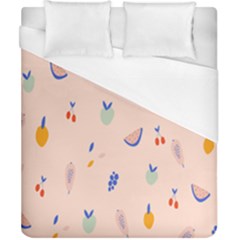 Papaya Apple Cherry Wine Fruit Pink Purple Duvet Cover (california King Size) by Mariart