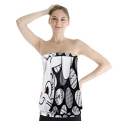 Easter Bunny  Strapless Top by Valentinaart